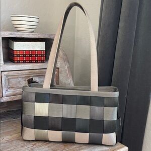 🤍🩶 Harvey's California Seatbelt Bag Grey Patchwork Ombre Large Satchel